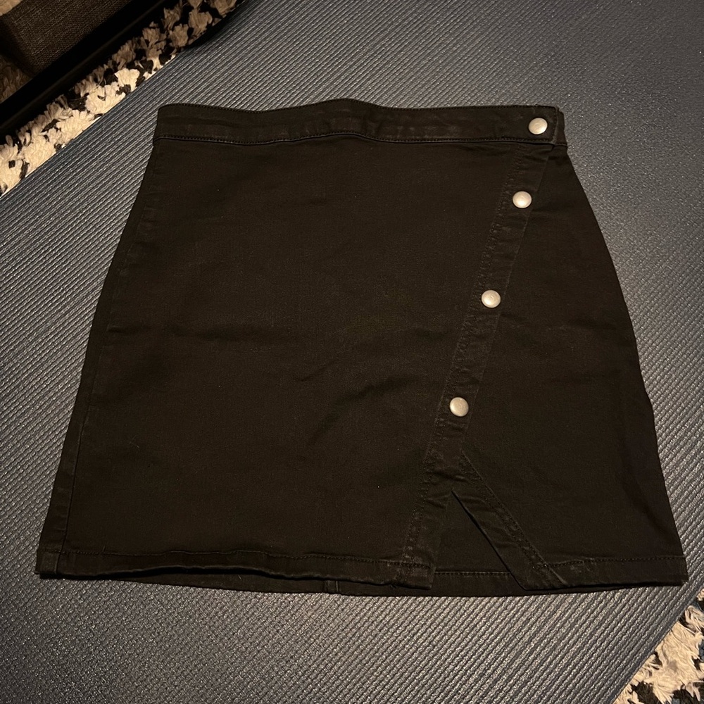 We the Free Denim Side Snap Mini Skirt